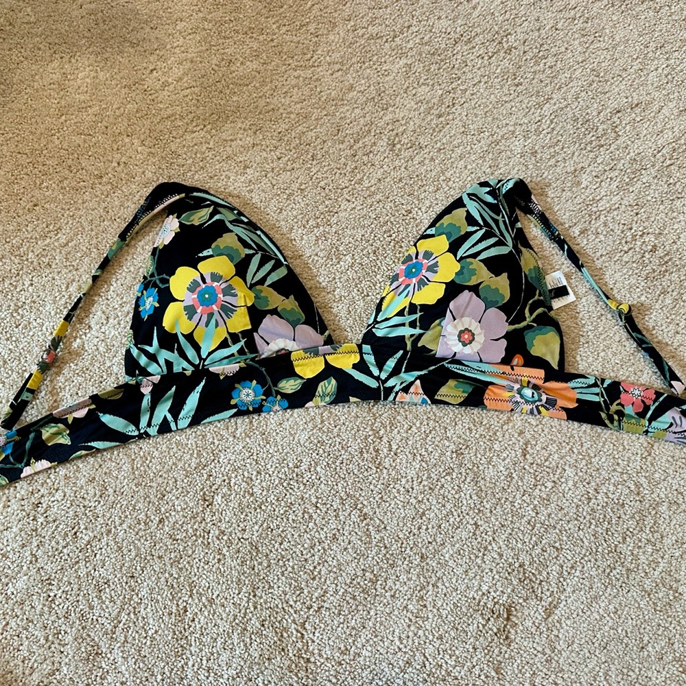 Floral Triangle Bikini Top